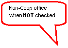 Rounded Rectangular Callout: Non-Coop office when NOT checked